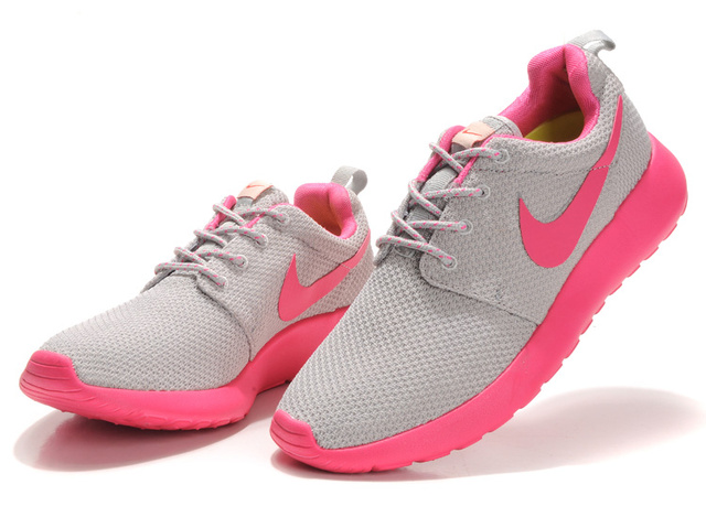 femmes nike Roshe running chaussures gris rose (1)